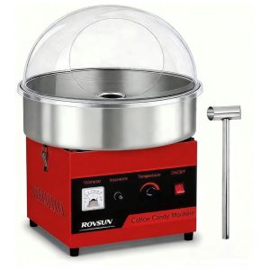 15 Inch Commercial Cotton Candy Machine with Cover, Stainless Steel Bowl, with Sugar Scoop for small and large events.
